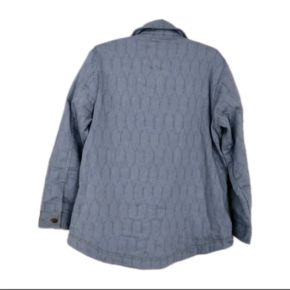 Women's Blue Quilted Jacket - Picture 3 of 6